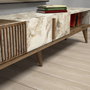 Hanah Home Milan Soporte para TV Nogal y Blanco